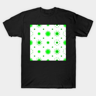 Suns and Dots Green on White Repeat 5748 T-Shirt